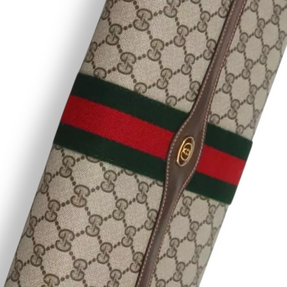 Gucci Large Ophidia Sherry Line Supreme GG Monogram Clutch - Picture 8 of 14